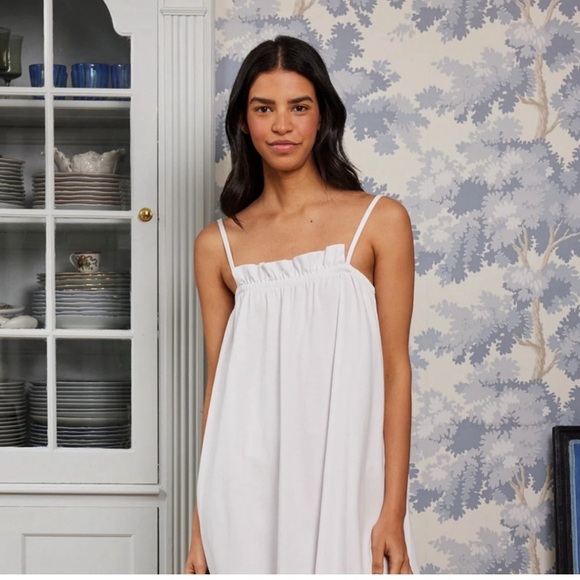 LAKE Striped Cream and White Women's Nightgown - Picture 5 of 7